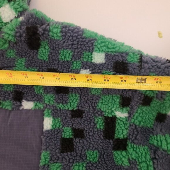 ZARA MAN NWT FW22 GRAY ABSTRACT PRINT FLEECE JACKET 3548/307 l-xl - Picture 8 of 13